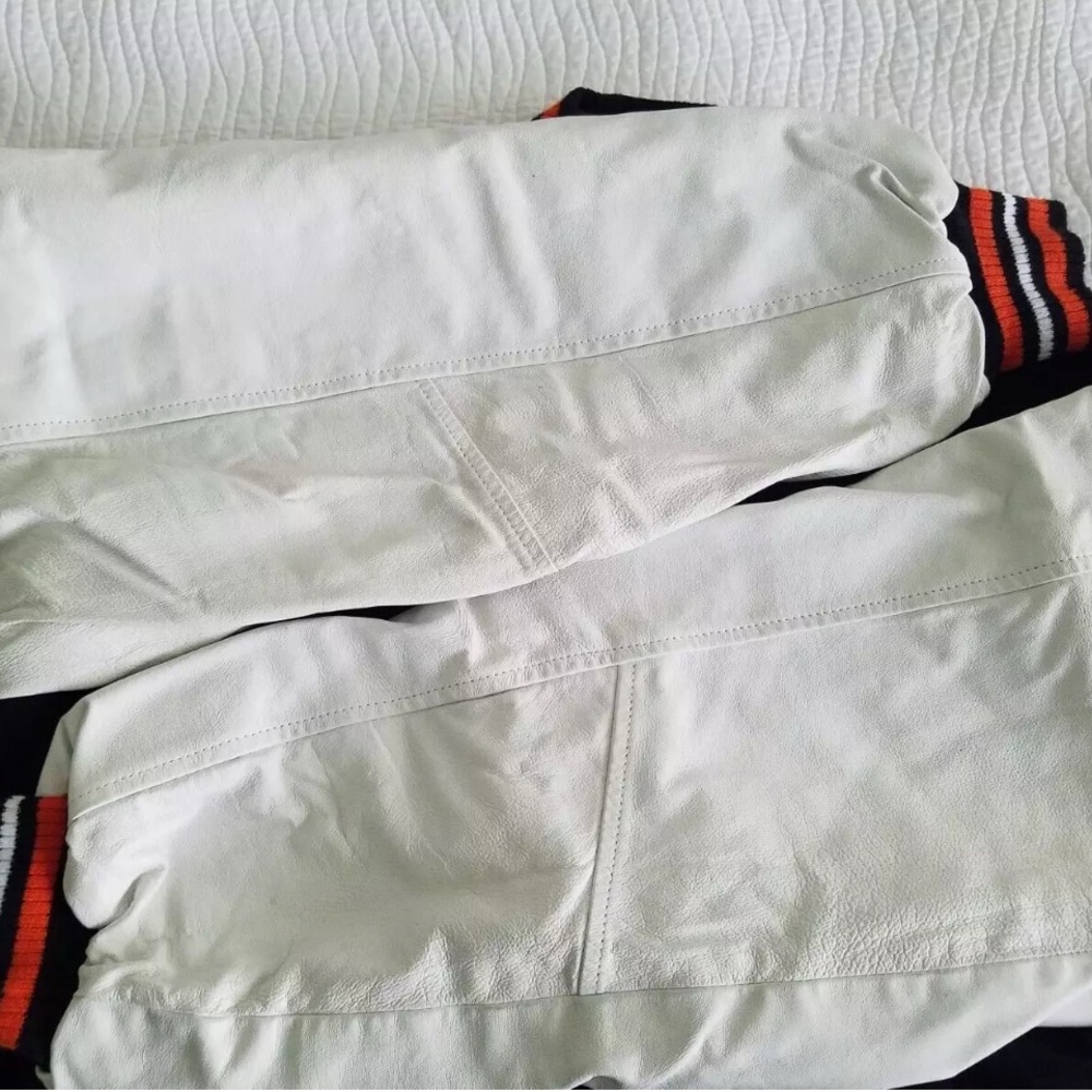 Black Bomber Jacket with Ribbed Collar and Cuffs - Picture 4 of 14
